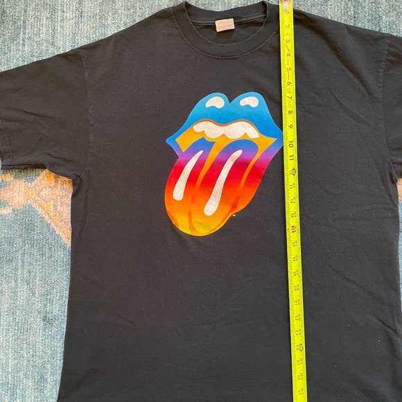 Vintage Rolling Stones Forty Licks T-Shirt Rainbow Tongue Shirt Y2K Size XL - Picture 3 of 8